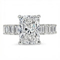 S925 Sterling Silver 6CT Radiant Cut Engagement Ring, Luxury 5A Cubic Zirconia Eternity Band