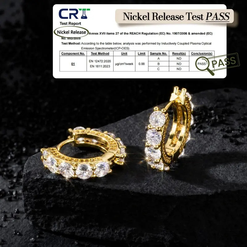 Big Gold Hoop Earrings for Men - Lightweight Gold Plated Cartilage Huggie Accessories