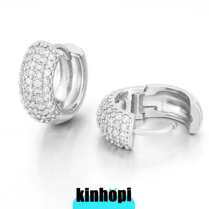 Big Gold Hoop Earrings for Men - Lightweight Gold Plated Cartilage Huggie Accessories