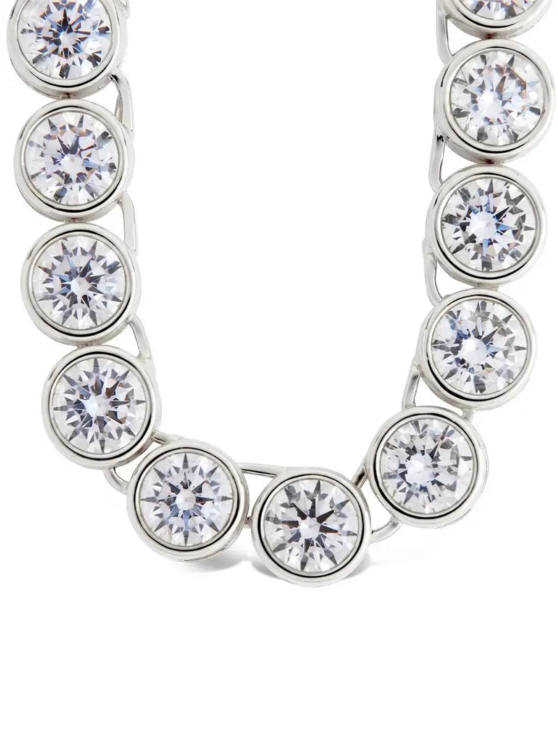 Helene Bezel CZ Tennis Necklace, 3mm Classic & 5mm Statement, Adjustable Size for Any Occasion